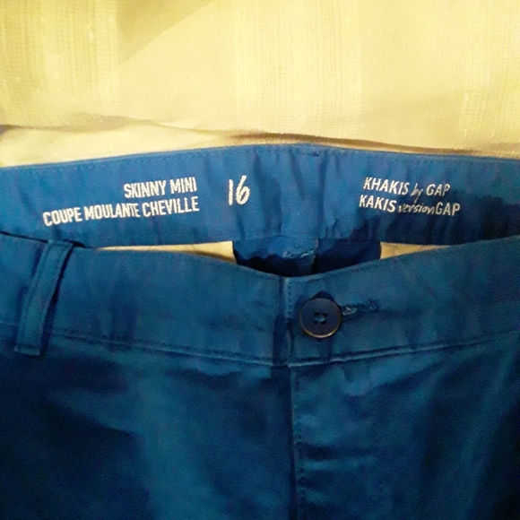 GAP New Womens Plus sz16 Skinny Blue Khaki Pants - Picture 14 of 16
